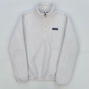 Patagonia Synchilla Fleece White Pullover Sweatshirt Size Men’s Small Outerwear